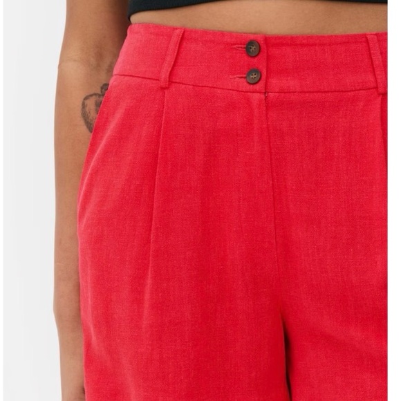 NWT Primark Linen Shorts set vest shirt Red Sleeveless - Picture 4 of 12